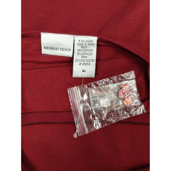 Newport News Womens XL Burgundy Embroidered Tank Top Floral Beaded Design - Picture 7 of 7